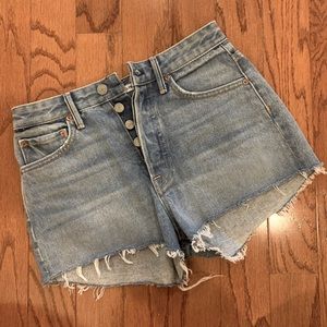 GRLFRND high rise denim shorts